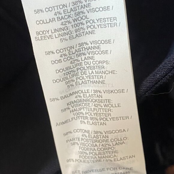 J Crew navy blazer jacket 2 button front NWT 4P lined stretch cotton - Picture 13 of 13